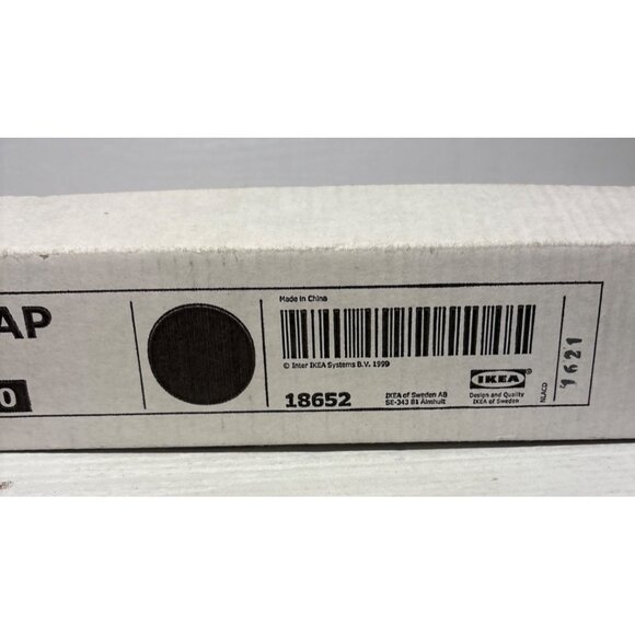 Ikea SÄLLSKAP Wall Mounted Coat Rack 5 Metal Hooks Modern Black 19.5" x 2.25" - Picture 7 of 9